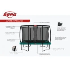 BERG Ultimate Champion Regular 410 Grey + Safety Net DLX Trampoline -Berg BERGUltimateChampionRegularGrey SafetyNetDLX4