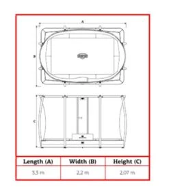 Cama Elástica BERG InGround Ultim Champion 330 + Red Deluxe -Berg Cama elastica Berg Inground Eazyfit con red medidas ad l