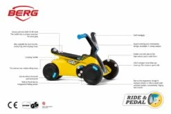 BERG GO² SparX Yellow Andador Evolutivo A Coche De Pedales -Berg andador evolutivo coche pedales plegables Go2 Sparx Yellow caracteristicas tecnicas ad l