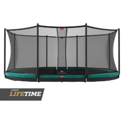 Cama Elástica BERG InGround Grand Favorit 520 + Red Comfort -Berg cama elastica BERG Grand Favorit InGround 520 Green Safety Net Comfort l