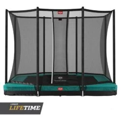 Cama Elástica BERG InGround Ultim Favorit 280 + Red Comfort -Berg cama elastica BERG Ultim Favorit InGround 280 Green Safety Net Comfort l