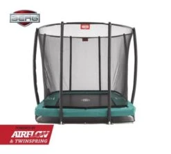 Cama Elástica BERG InGround Ultim Champion 330 + Red Deluxe -Berg camas elasticas rectangulares berg inground eazyfit green red seguridad deluxe airflow ad l