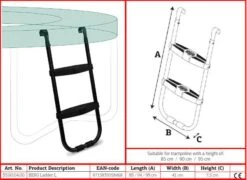 Escalera BERG Tamaño L (para Ultim Favorit 410) -Berg escaleras camas elasticas berg l ad l 1