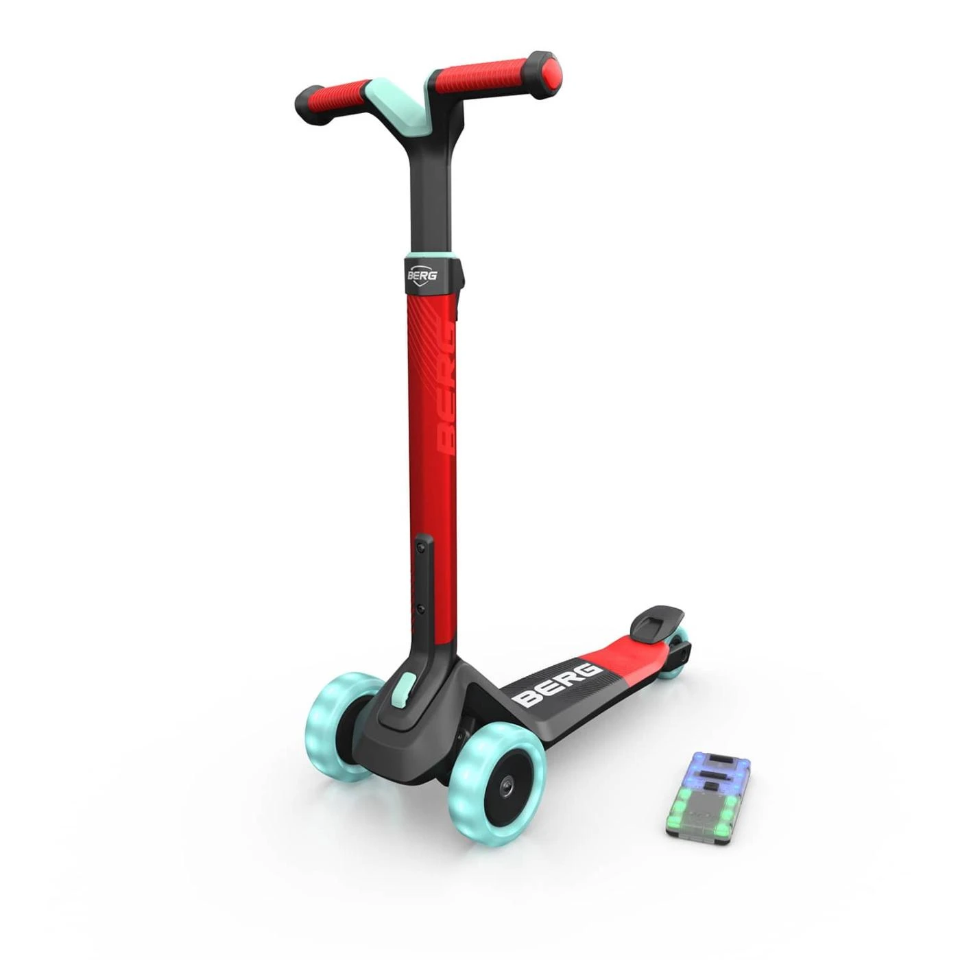 Patinete BERG Nexo Lights Plataforma LED Rojo